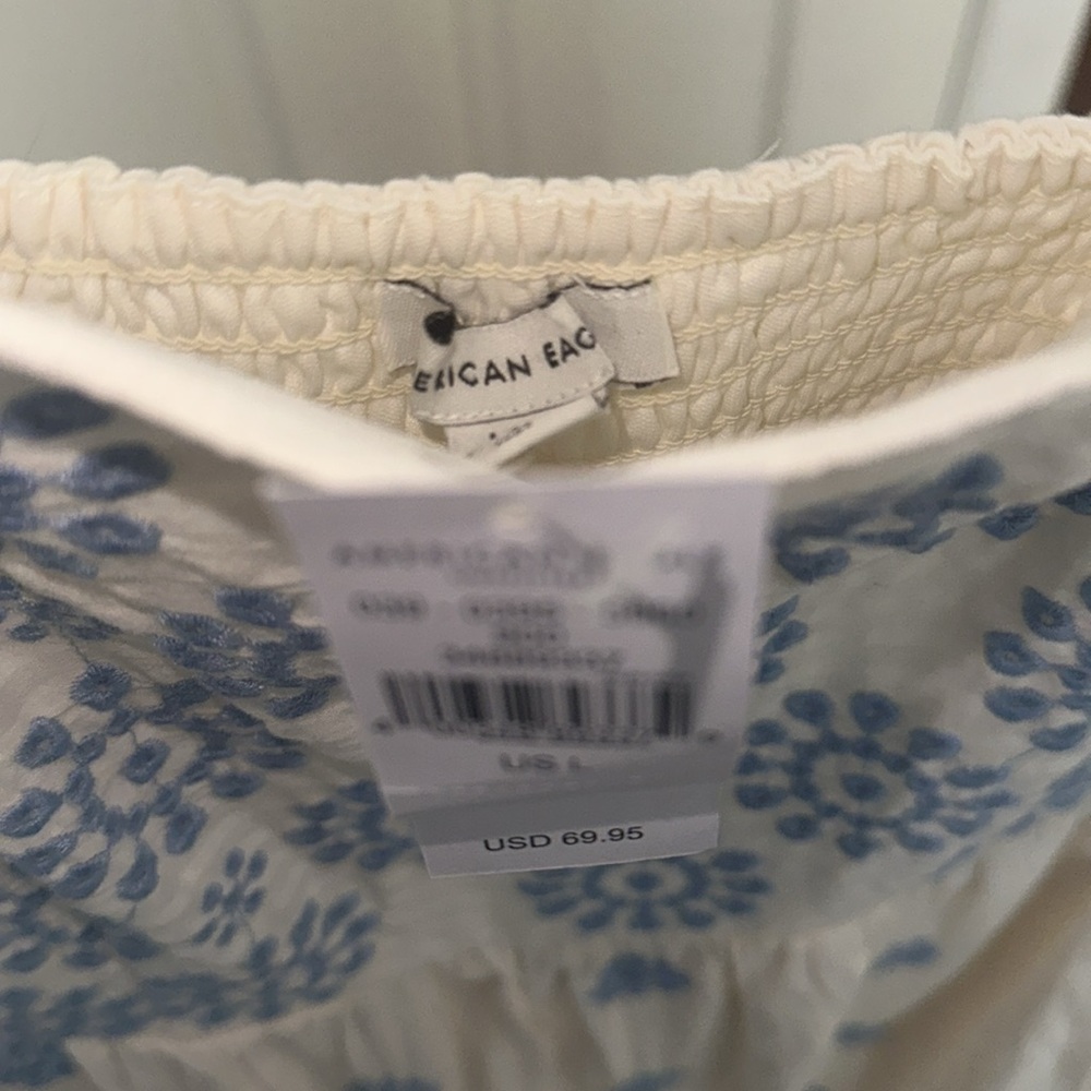 American Eagle Spring Summer Maxi Dress sz L. Embroidered - Picture 9 of 10
